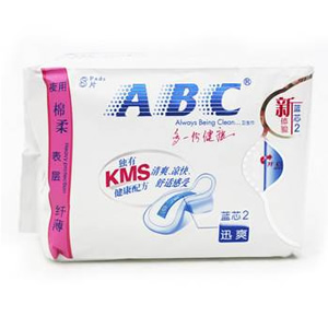 ABC纤薄夜用K12卫生巾
